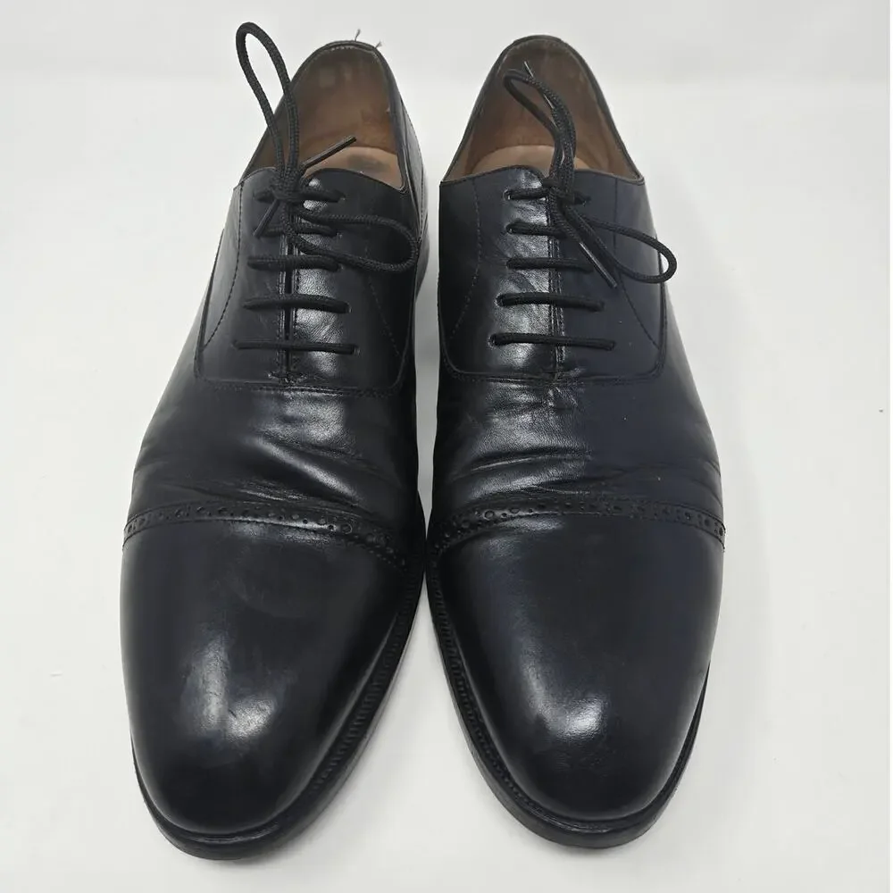 Billy Ruffian Black Leather Oxford Dress Shoes – Men’s UK 12 / US 13.5 / EU 47